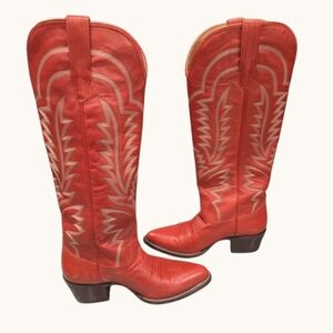 EUC Worn Once Tecovas Abby Red Cowboy Boots